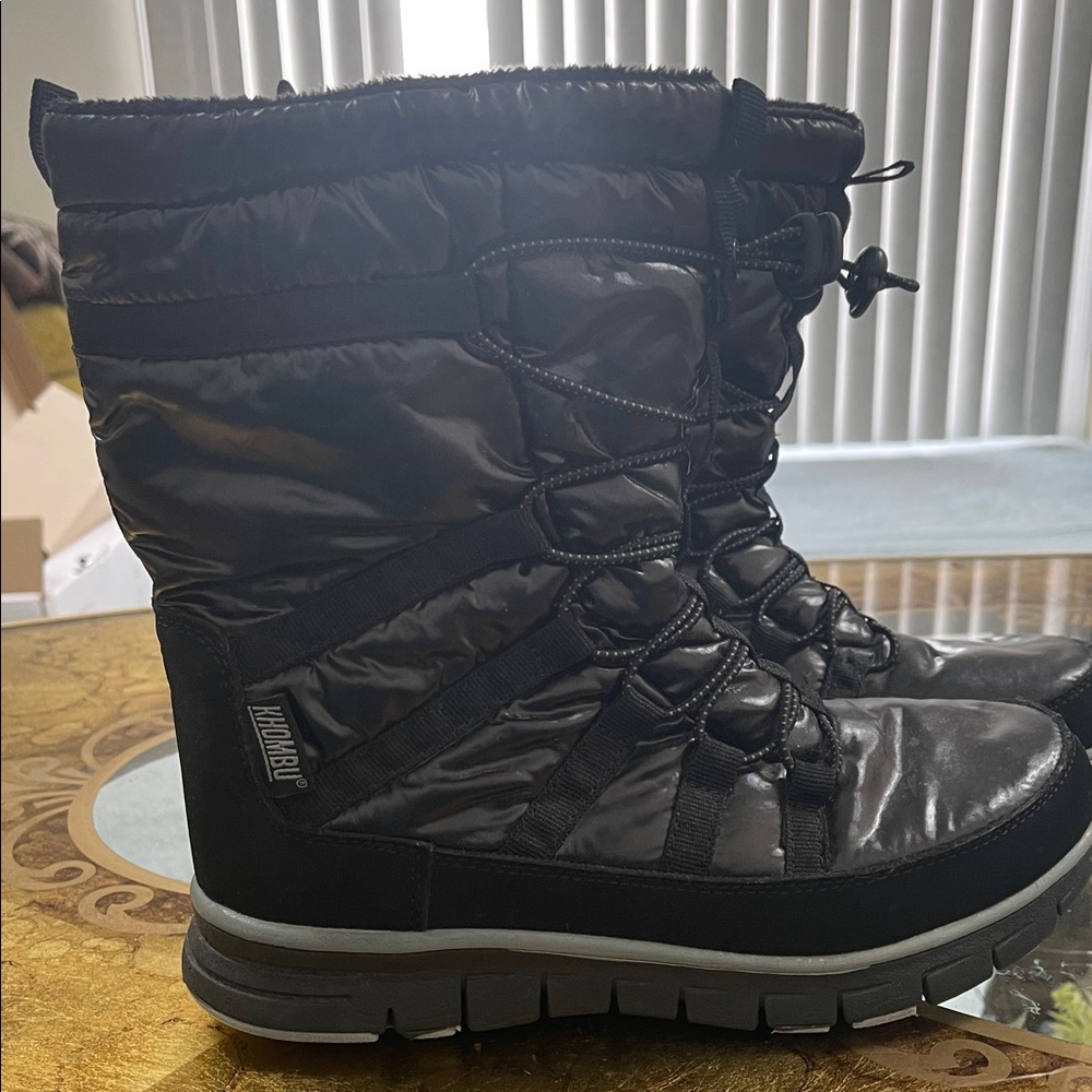 Khombu Black Winter & Rain Boots